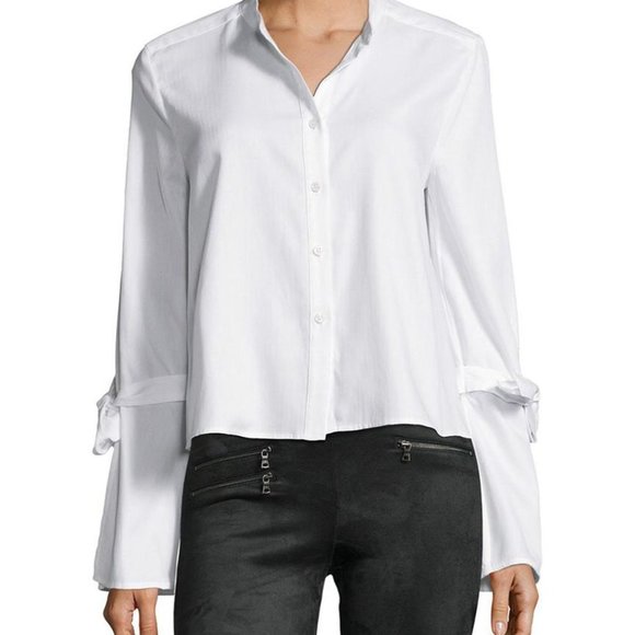 BCBGMaxazria Bell Sleeve Button Up - Picture 2 of 6